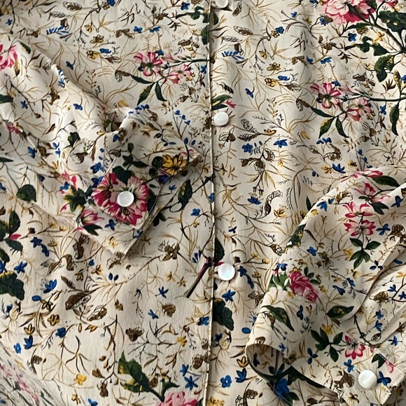 THE SILK Collection floral button down shirt size 18 The White Pine Company - Picture 6 of 16
